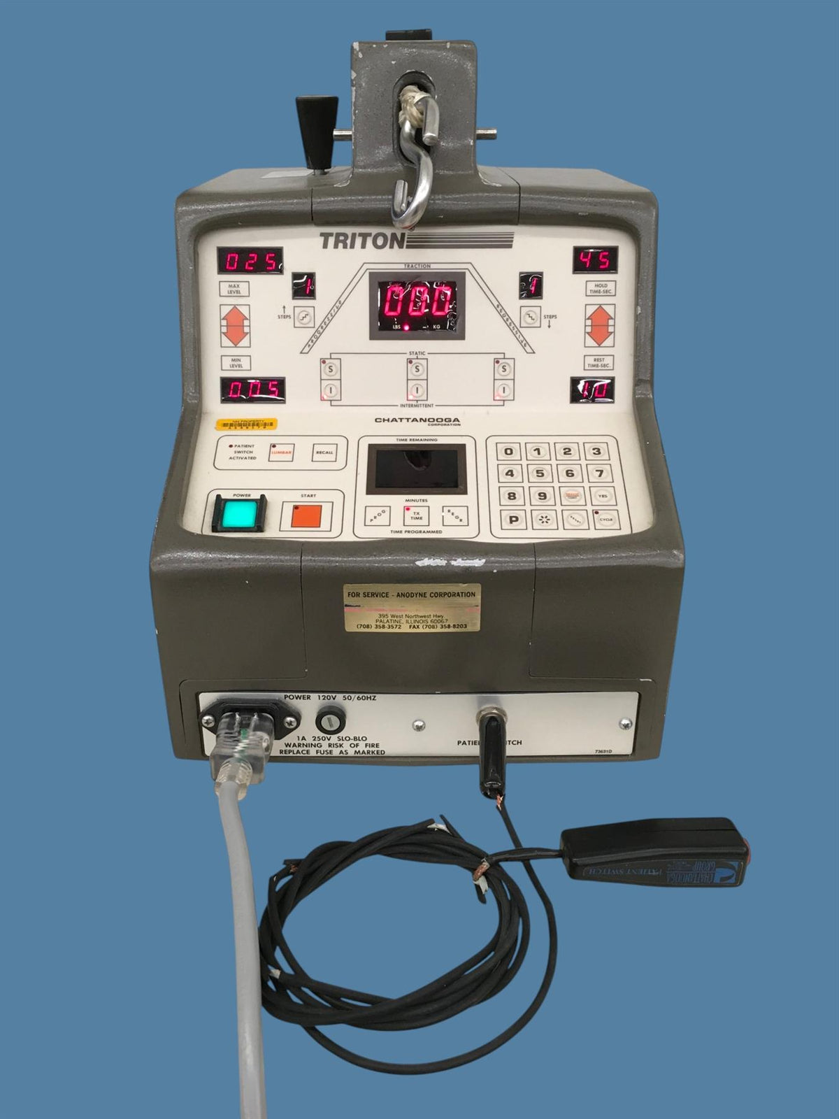 Chattanooga Triton MP-1 Traction Machine w/ Patient Button (Damaged Cable)