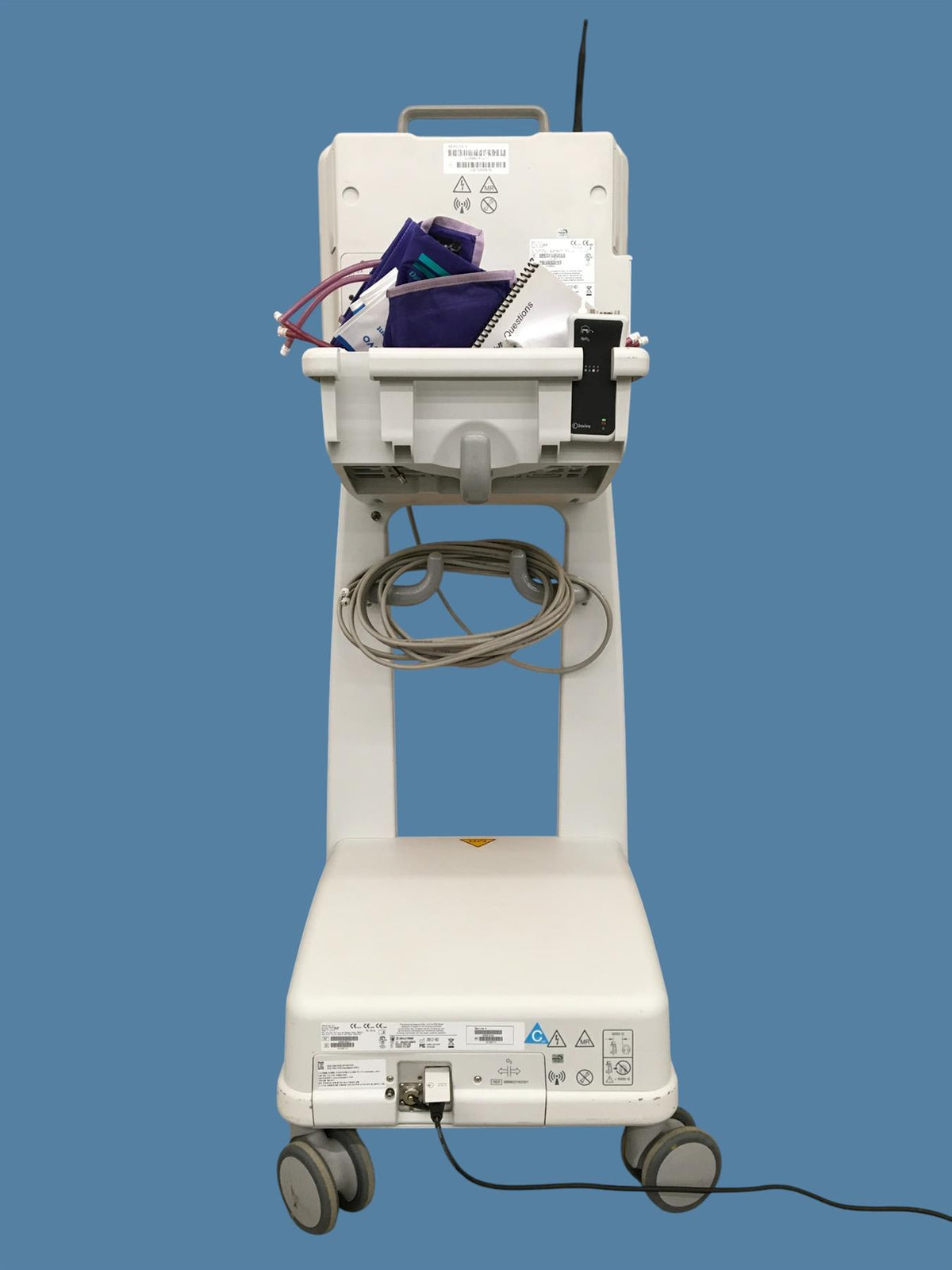 Invivo Expression MRI System 865214 w/ Cart, PSU, ECG Module (2 Batt) & BP Cuffs