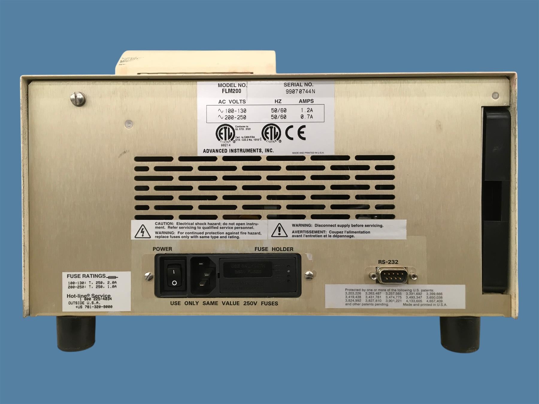 Advanced Instruments FLM-200 Fluorophos Test System v2.2