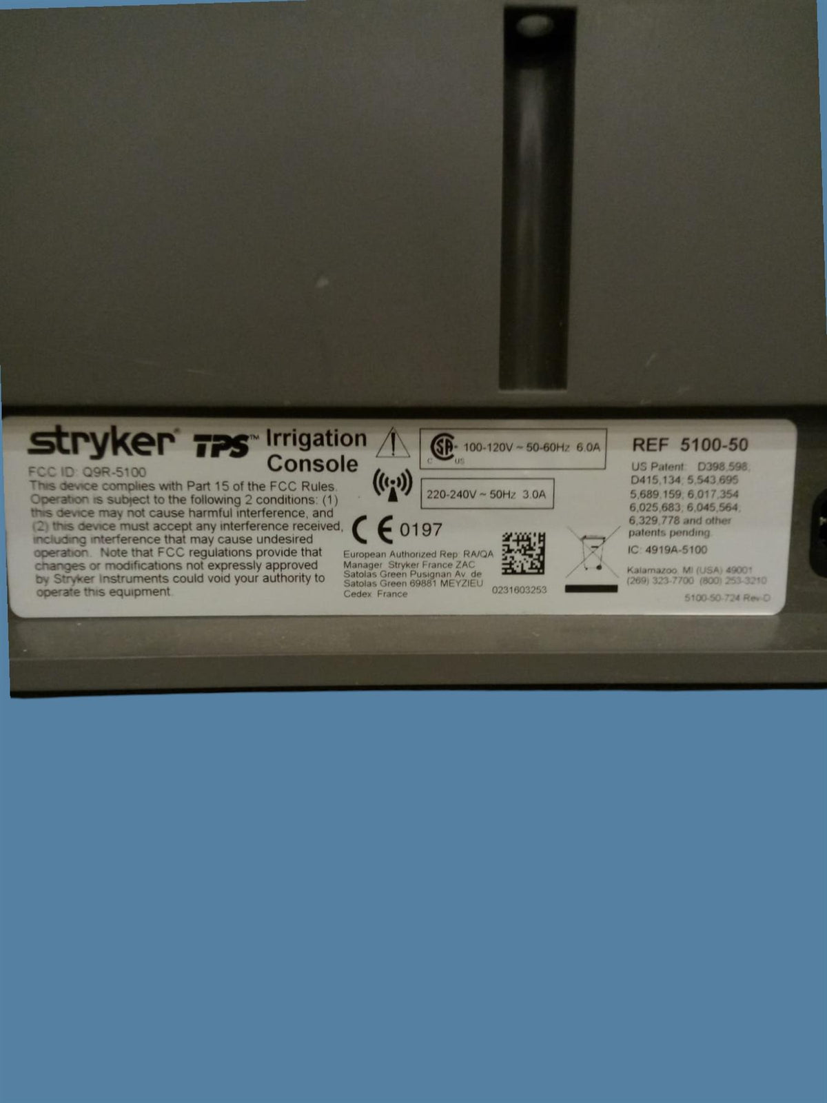 Stryker 5100-50 TPS v4.2 w/ Irrigation Console