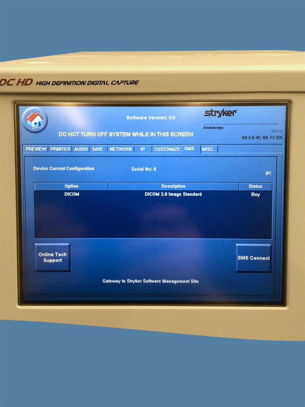 Stryker SDC HD High Definition Digital Capture System, REF 240-050-888