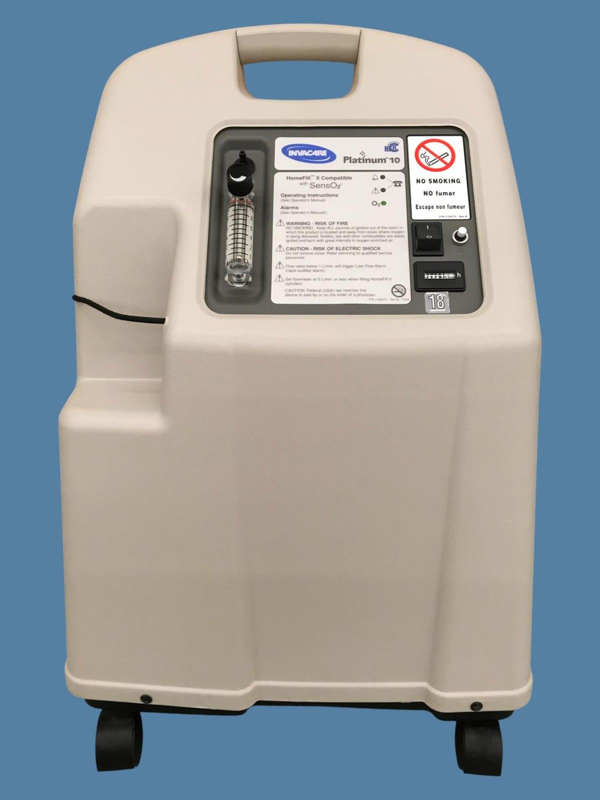 Invacare Platinum 10 - 10 Liter Oxygen Concentrator (6,567 Hours)