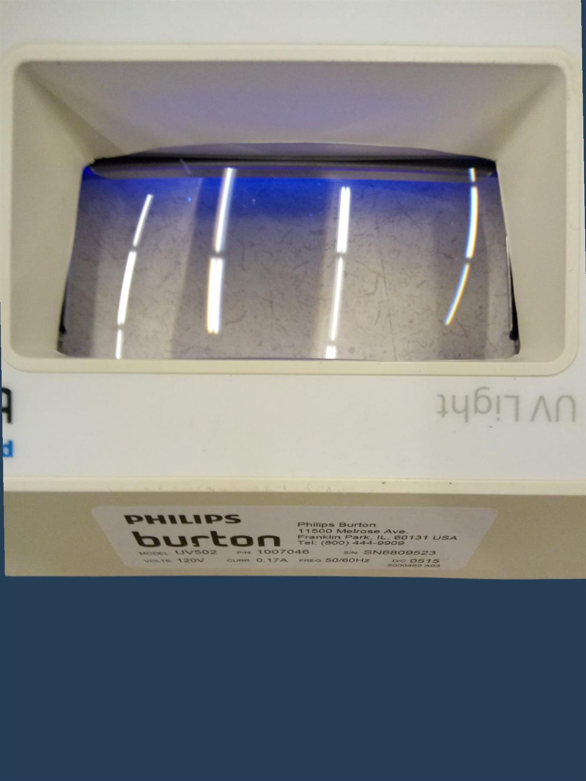 Philips Burton UV502 Ultraviolet Examination Light with Magnifier