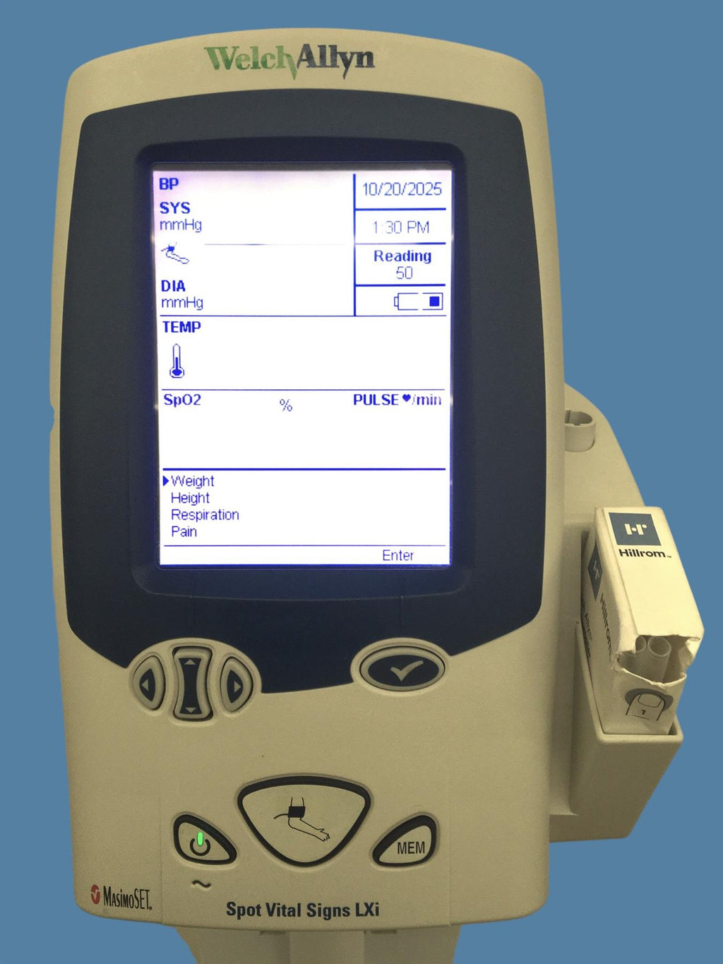 Welch Allyn Spot Vital Signs LXi 45MT0 w/ SureBP, Masimo SpO2 & SureTemp Plus