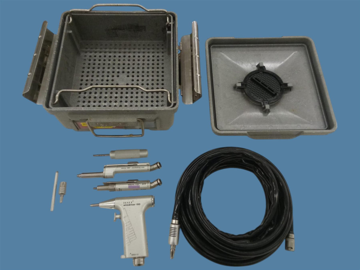 Zimmer Hall Wiredriver 100 w/ Case, Micro 100 Drill + Oscillating Saw, Hose, etc