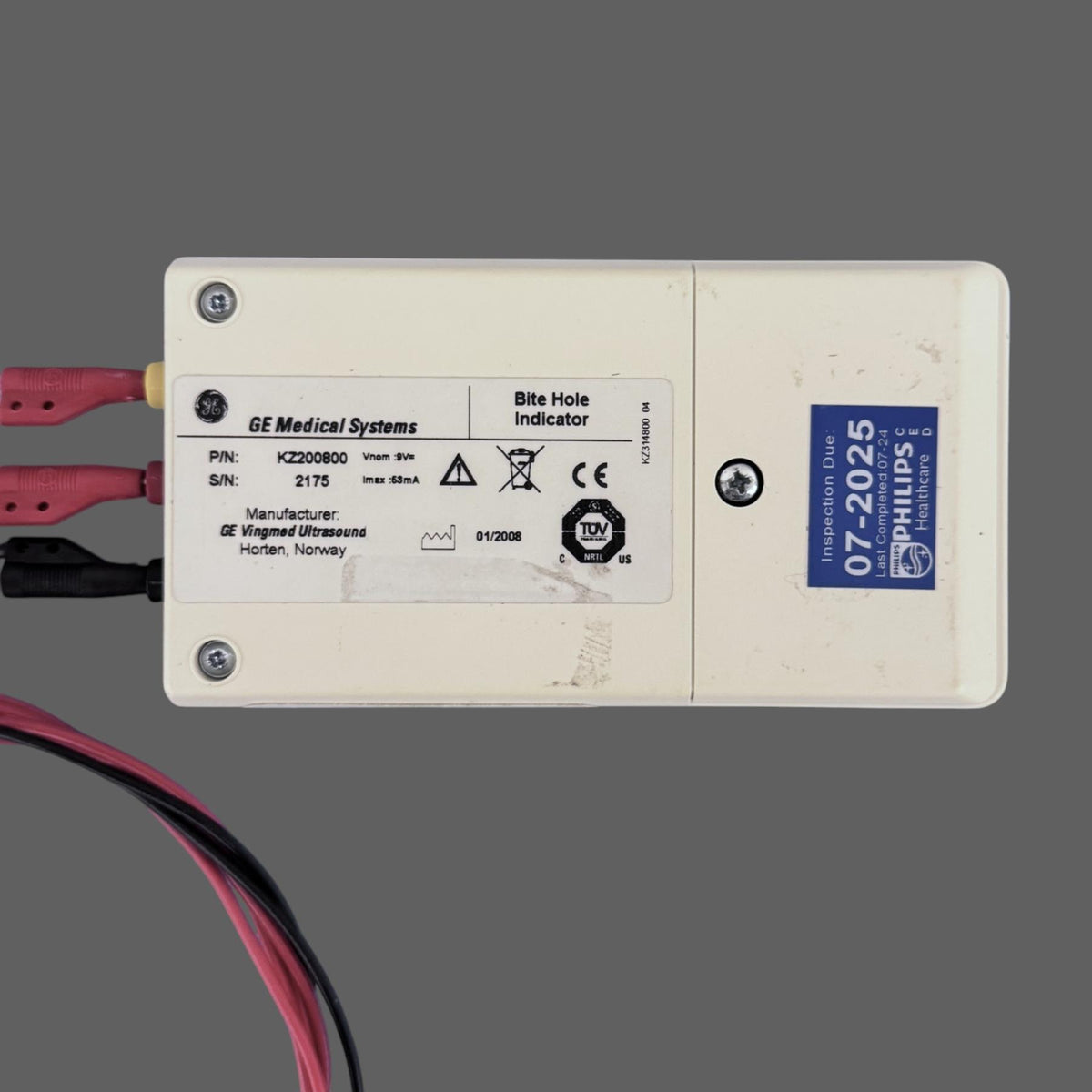 GE Medical Systems KZ200800 Bite Hole Indicator