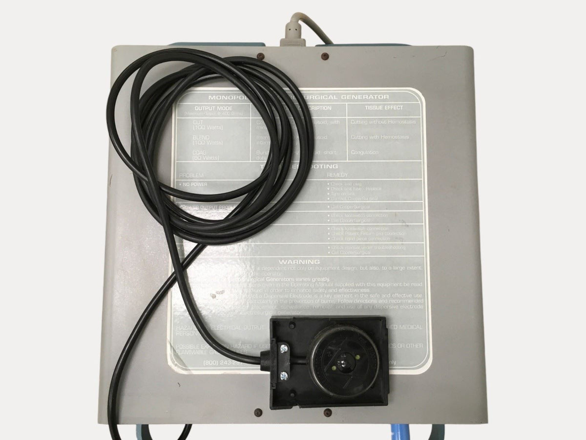 Cooper Surgical LEEP System 1000 DM52969 w/ Smoke Evac & Damaged Footswitch