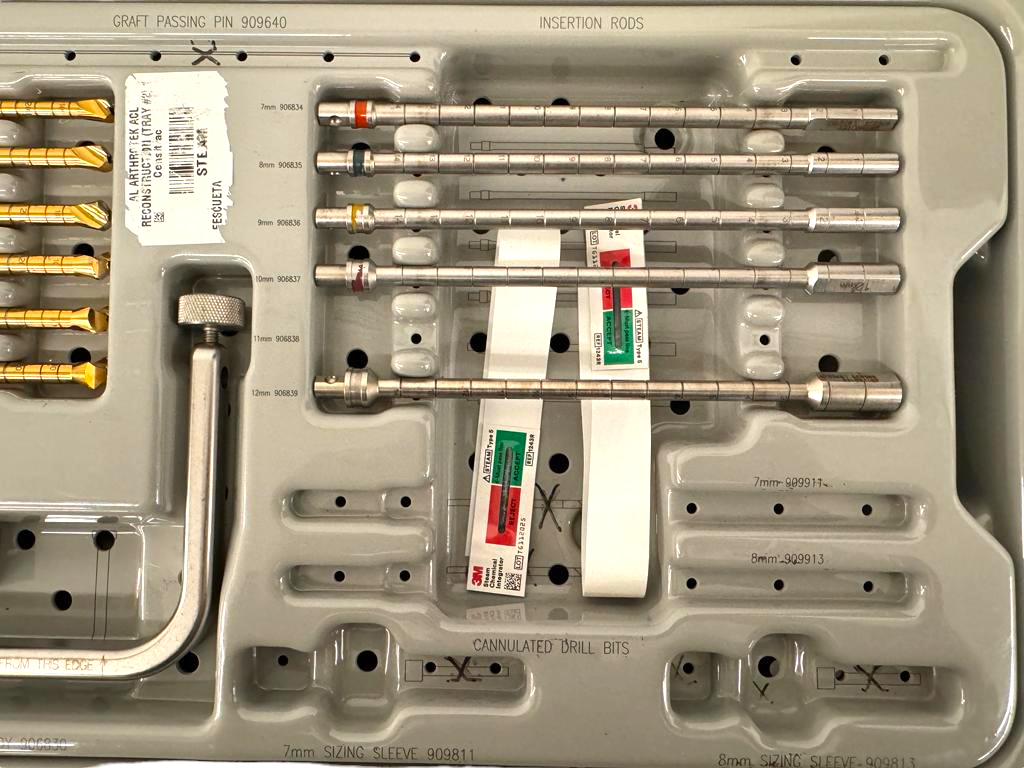 Arthrotek Zimmer Biomet  ACL Trays Arthroscopy Orthopedics Trauma Tray 1 & 2
