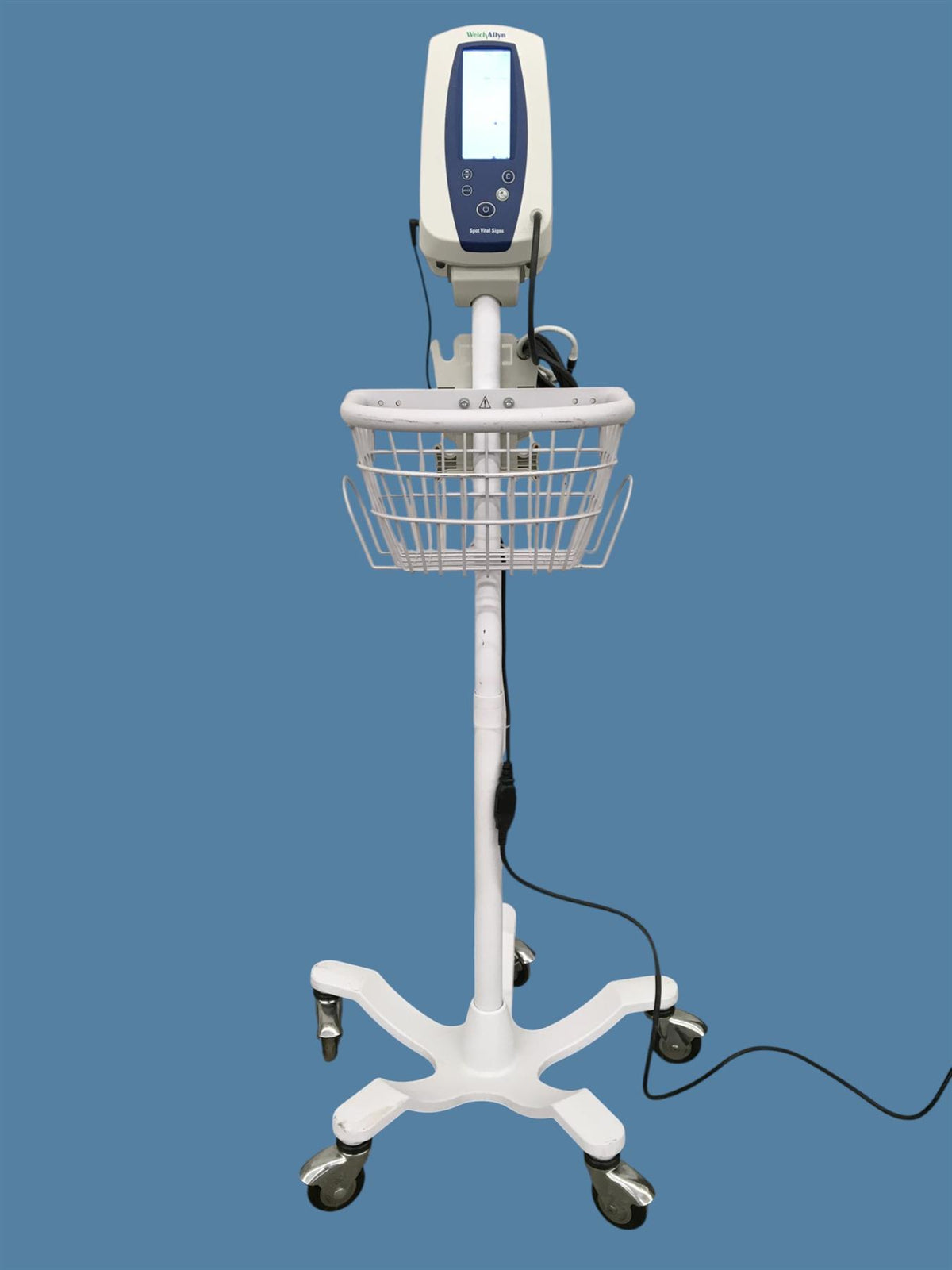 Welch Allyn Spot Vital Signs 4200B Patient Monitor w/ Cart & Power Supply