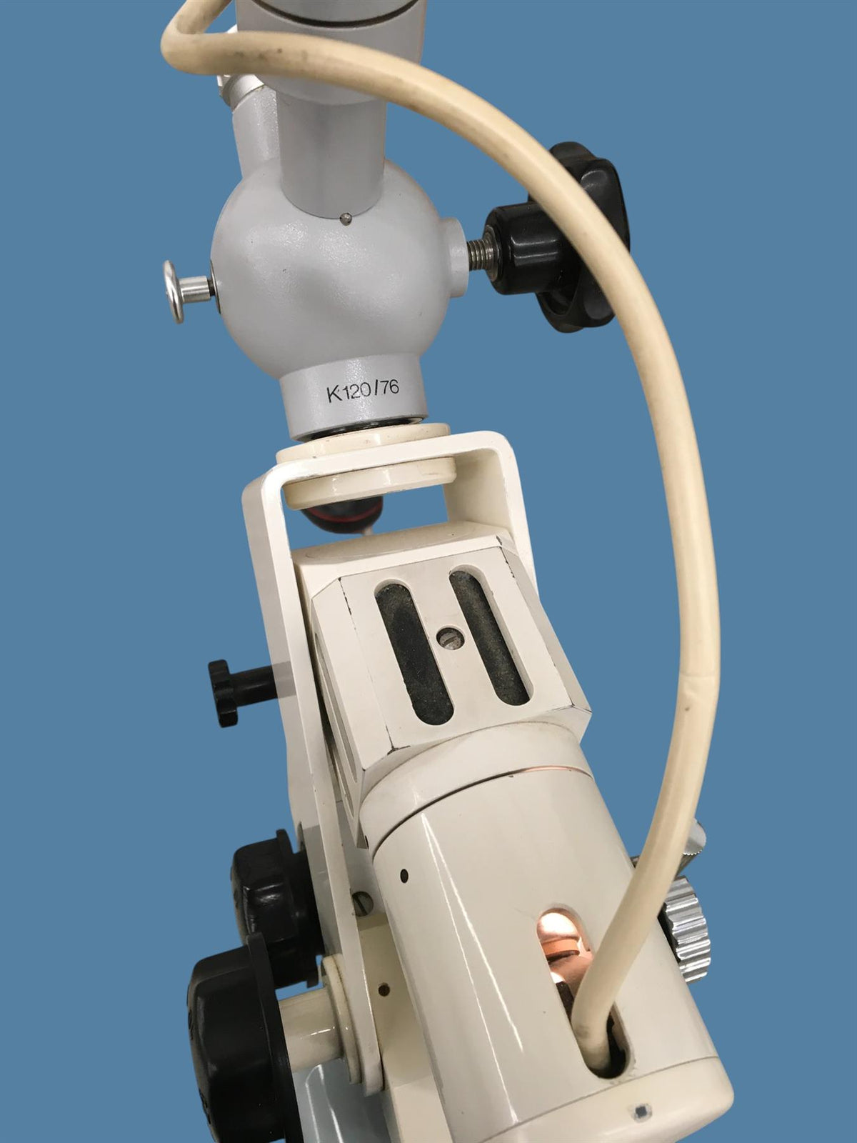 Carl Zeiss 5190 Colposcope w/ K120/76 Arm, Rolling Stand & Power Footswitch
