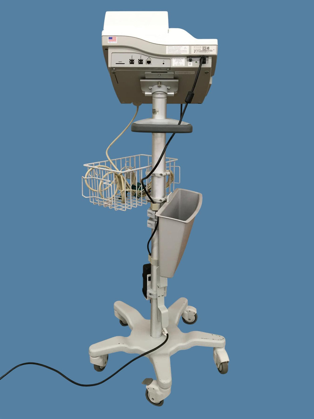 Cardiac Science Burdick 8300 ECG w/ Stand, Power Supply & 12-Lead Patient Cable